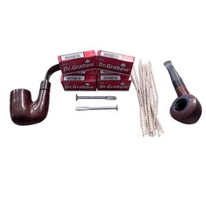 Vintage Tinder Box Monza Italy & Briar‎ Patch Pipes Dr Grabow Filters Tool Lot